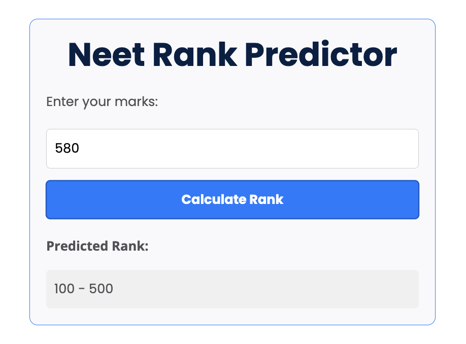 neet rank predictor 2025